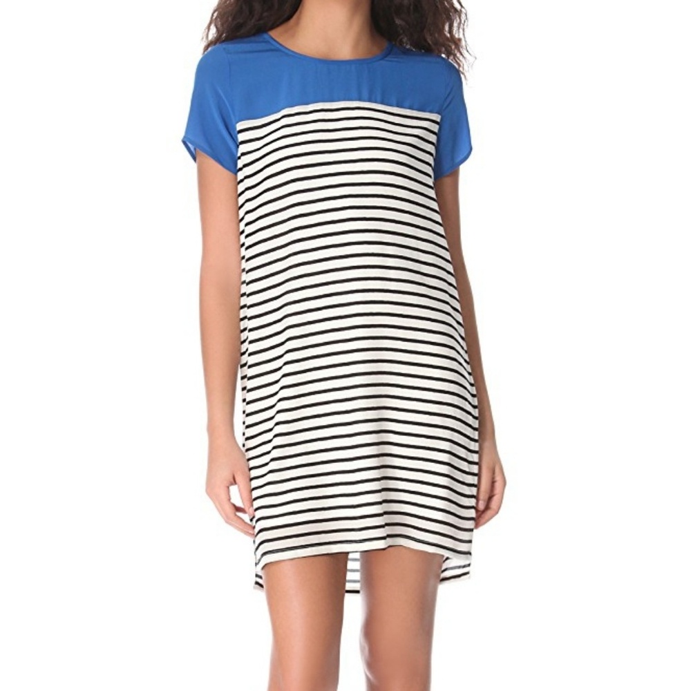 Joie Momsen Stripe silk t-shirt dress (S)